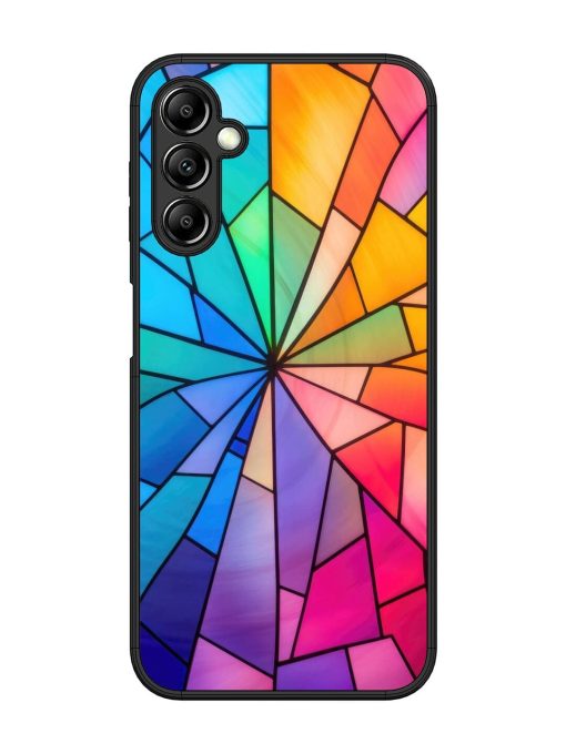 Stained Glass Kaleidoscope Of Colors Glossy Soft Edge Case for Samsung Galaxy A14 (5G) Chachhi