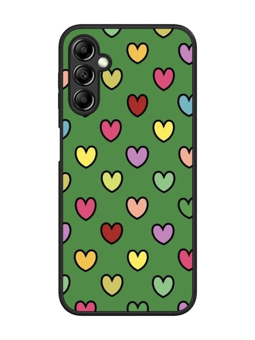 Rainbow Heart Parade Glossy Soft Edge Case for Samsung Galaxy A14 (5G) Chachhi