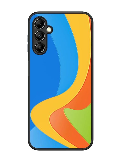 Curvy Color Cascade Glossy Soft Edge Case for Samsung Galaxy A14 (5G) Chachhi