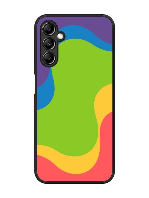 Wavy Rainbow Wonderland Glossy Soft Edge Case for Samsung Galaxy A14 (5G) Chachhi