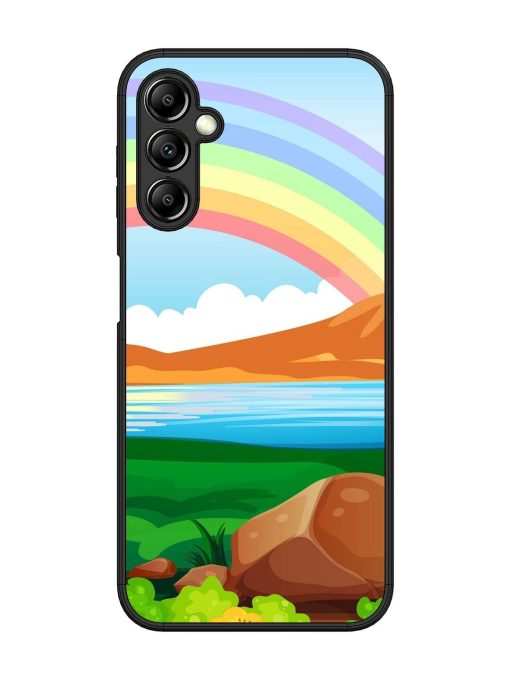 Rainbow Over The Lake Glossy Soft Edge Case for Samsung Galaxy A14 (5G) Chachhi