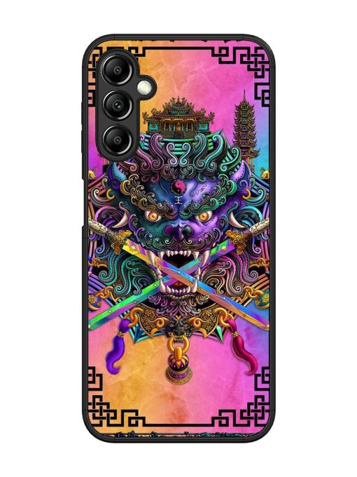 Psychedelic Fu Dog Tapestry Glossy Soft Edge Case for Samsung Galaxy A14 (5G) Chachhi