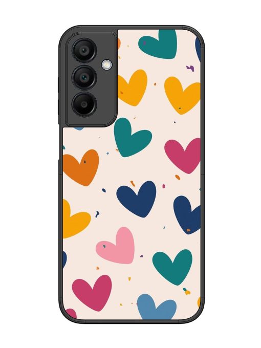 Rainbow Hearts Glossy Soft Edge Case for Samsung Galaxy A15 (5G) Chachhi