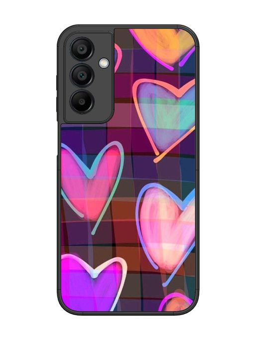 Neon Hearts Glossy Soft Edge Case for Samsung Galaxy A15 (5G) Chachhi