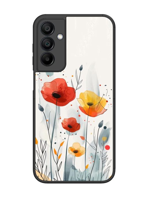 Poppy Fields Glossy Soft Edge Case for Samsung Galaxy A15 (5G) Chachhi