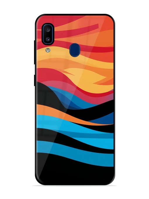 Blazing Currents Glossy Soft Edge Case for Samsung Galaxy A20 Chachhi