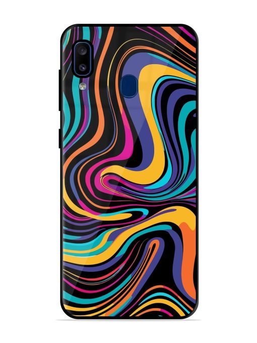 Psychedelic Swirl Glossy Soft Edge Case for Samsung Galaxy A20 Chachhi