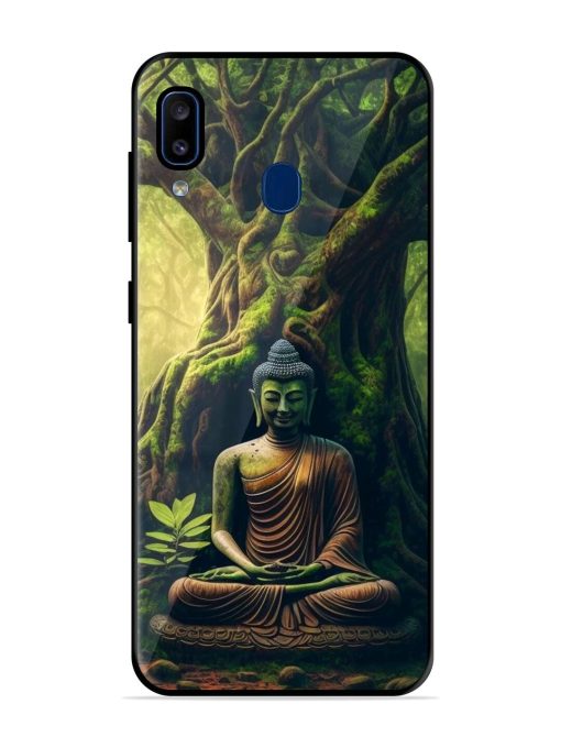 Green Buddha Art Glossy Soft Edge Case for Samsung Galaxy A20 Chachhi