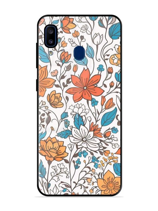 Floral Symphony Glossy Soft Edge Case for Samsung Galaxy A20 Chachhi