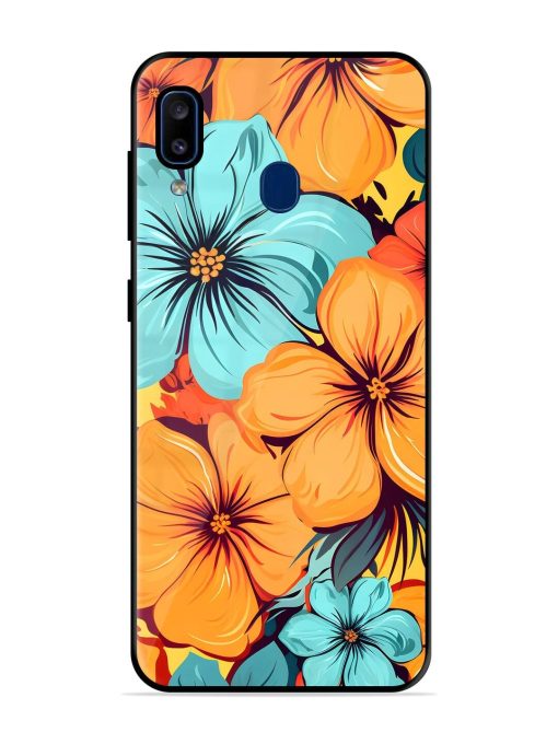 Tropical Bloom Glossy Soft Edge Case for Samsung Galaxy A20 Chachhi