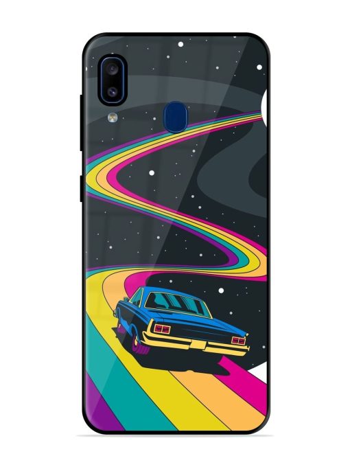 Rainbow Road Glossy Soft Edge Case for Samsung Galaxy A20 Chachhi