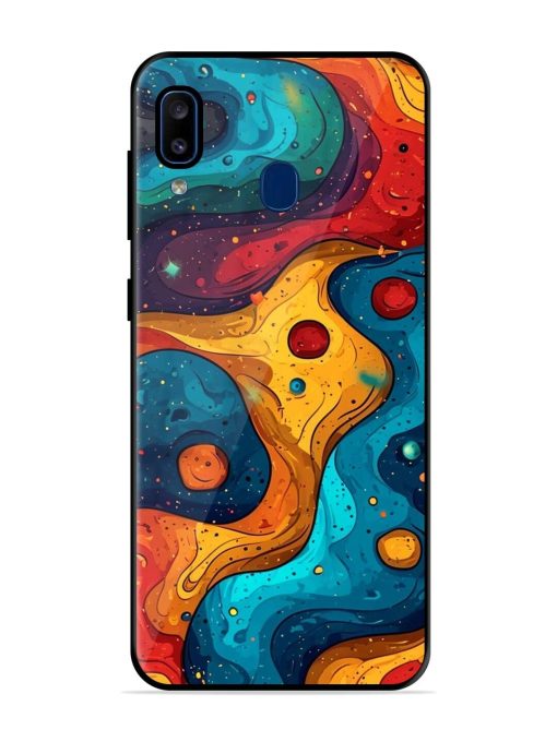 Cosmic Swirl Glossy Soft Edge Case for Samsung Galaxy A20 Chachhi