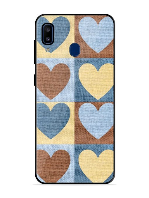 Hearts On Canvas Glossy Soft Edge Case for Samsung Galaxy A20 Chachhi