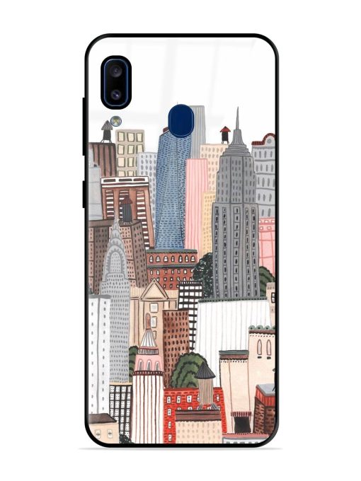 Cityscape Dreams Glossy Soft Edge Case for Samsung Galaxy A20 Chachhi