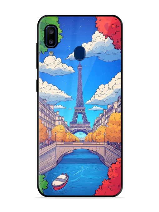 Parisian Panorama Glossy Soft Edge Case for Samsung Galaxy A20 Chachhi