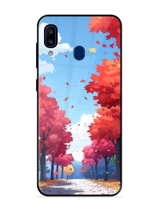 Autumn'S Embrace Glossy Soft Edge Case for Samsung Galaxy A20 Chachhi