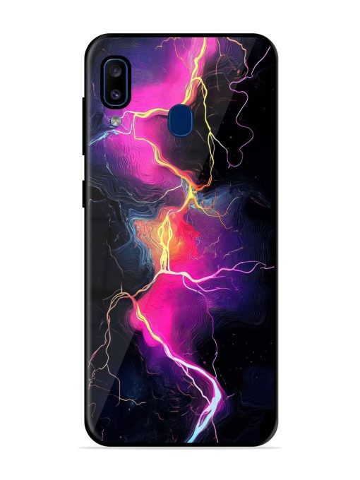 Electric Dreams Glossy Soft Edge Case for Samsung Galaxy A20 Chachhi