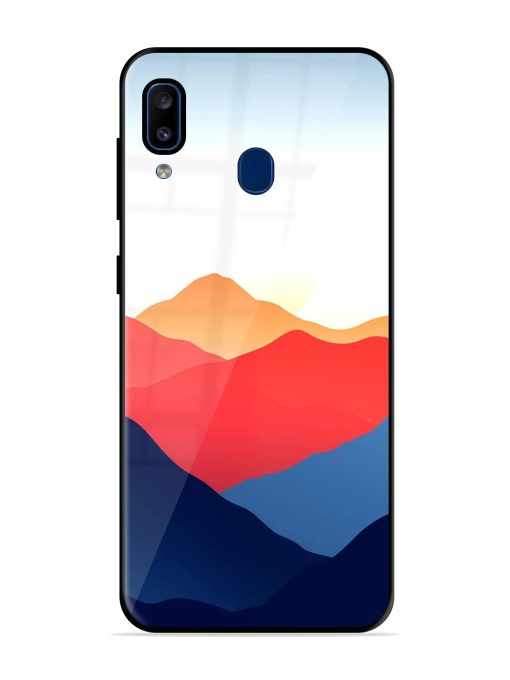 Sunset Peaks Glossy Soft Edge Case for Samsung Galaxy A20 Chachhi