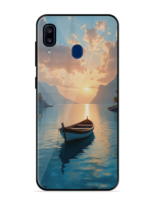 Serene Sunset Glossy Soft Edge Case for Samsung Galaxy A20 Chachhi