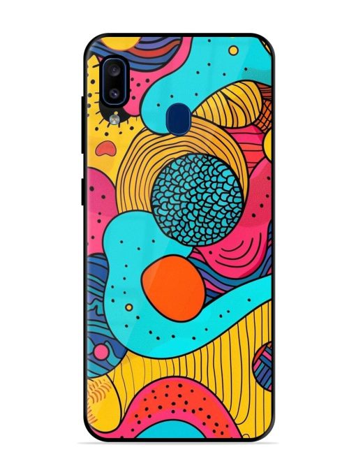 Psychedelic Patterns Glossy Soft Edge Case for Samsung Galaxy A20 Chachhi