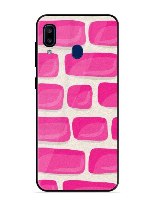 Pink Brick Wall Glossy Soft Edge Case for Samsung Galaxy A20 Chachhi