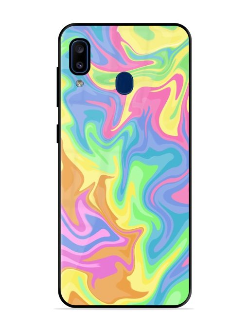 Whimsical Swirl Glossy Soft Edge Case for Samsung Galaxy A20 Chachhi