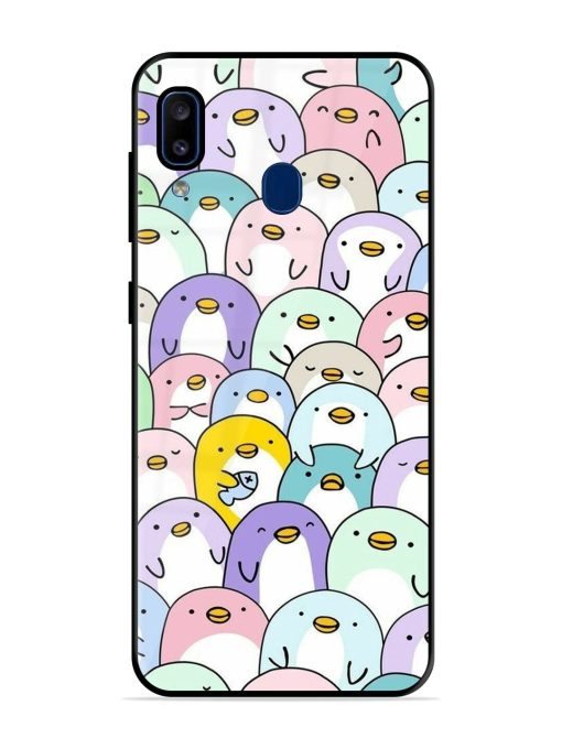 Penguin Party Glossy Soft Edge Case for Samsung Galaxy A20 Chachhi