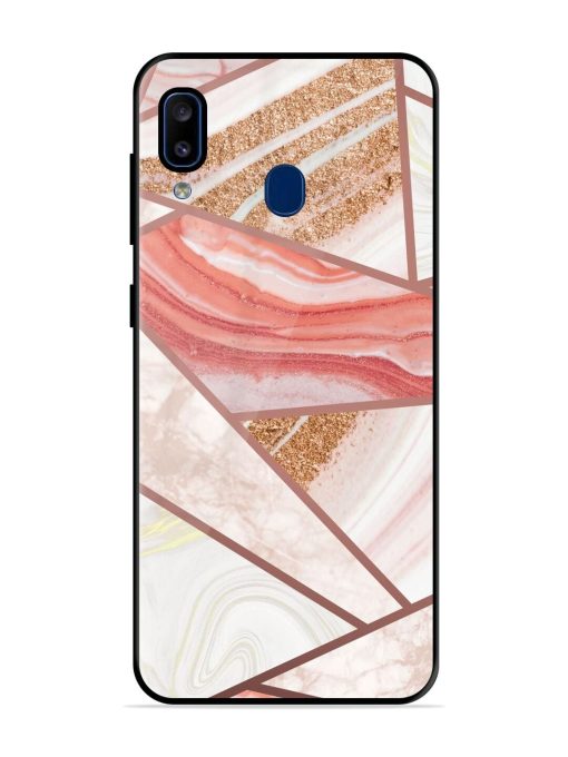 Rosy Mosaic Glossy Soft Edge Case for Samsung Galaxy A20 Chachhi