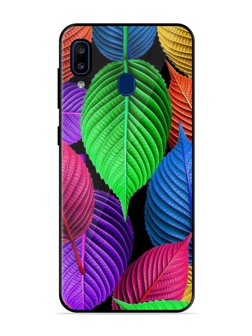 Rainbow Leaf Symphony Glossy Soft Edge Case for Samsung Galaxy A20 Chachhi