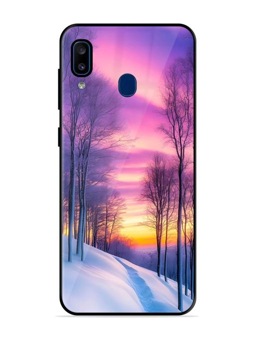 Winter'S Purple Haze Glossy Soft Edge Case for Samsung Galaxy A20 Chachhi