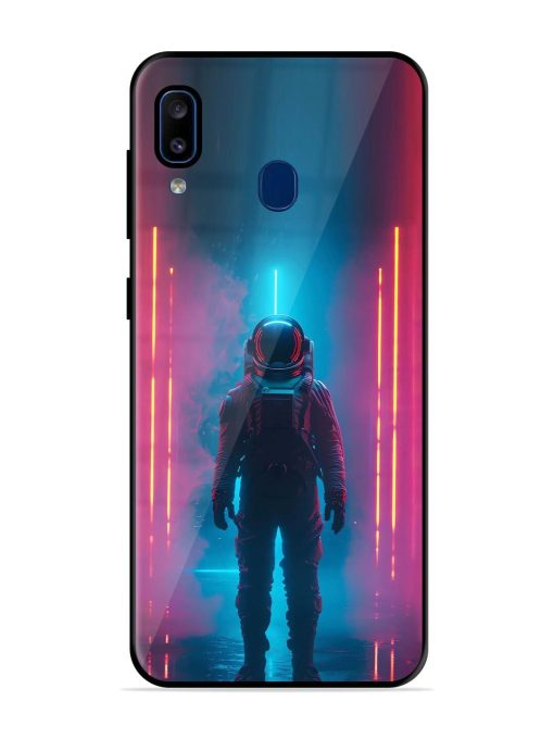 Neon Astronaut Glossy Soft Edge Case for Samsung Galaxy A20 Chachhi