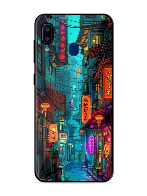 Neon Nightscape Glossy Soft Edge Case for Samsung Galaxy A20 Chachhi