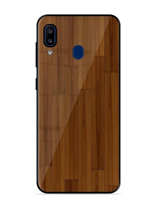 Warm Woodgrain Glossy Soft Edge Case for Samsung Galaxy A20 Chachhi