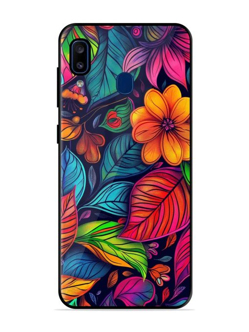 Rainbow Of Blooms Glossy Soft Edge Case for Samsung Galaxy A20 Chachhi