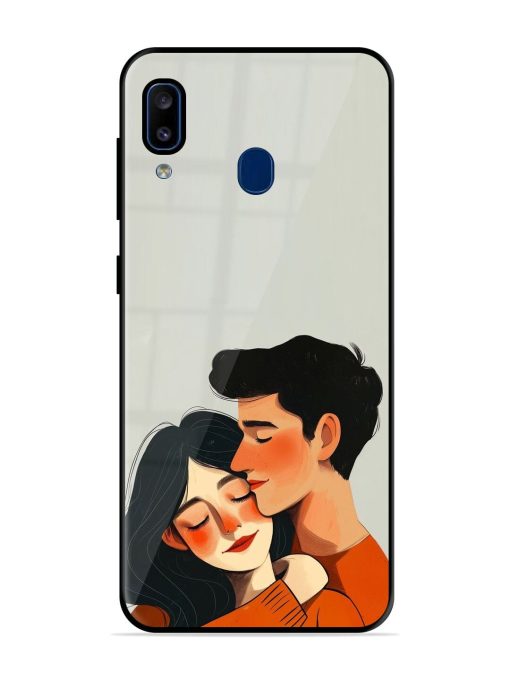 Craft Couples Glossy Soft Edge Case for Samsung Galaxy A20 Chachhi