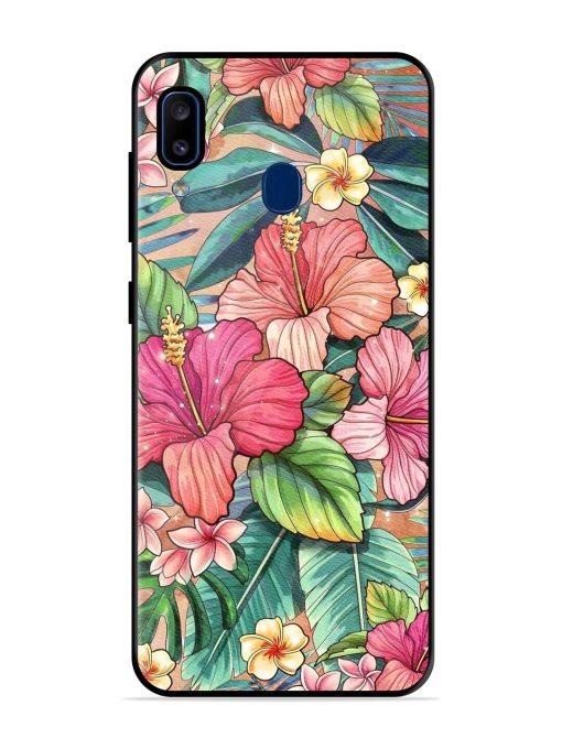 Tropical Tapestry Glossy Soft Edge Case for Samsung Galaxy A20 Chachhi