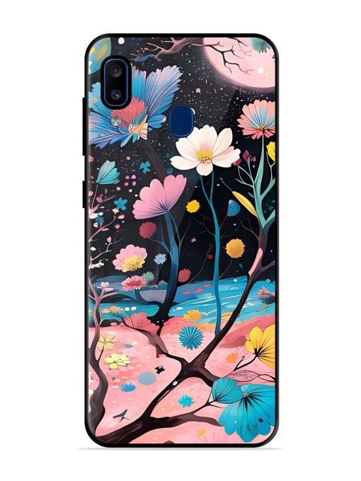 Cosmic Bloom Glossy Soft Edge Case for Samsung Galaxy A20 Chachhi