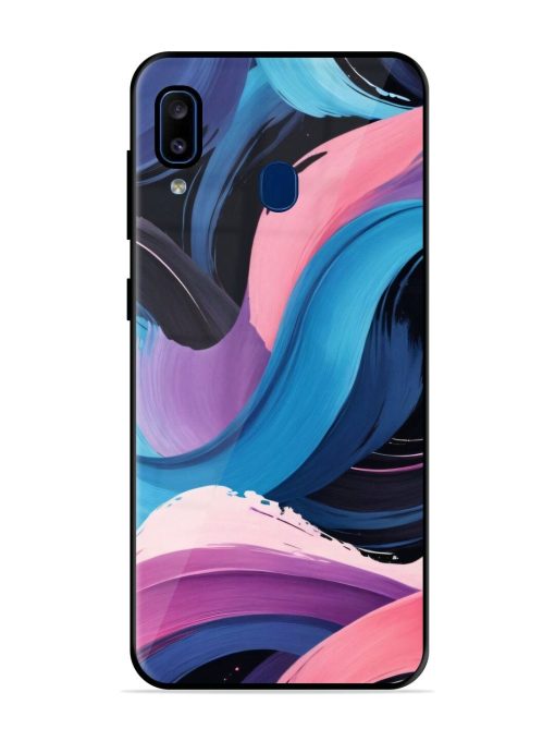 Whimsical Waves Glossy Soft Edge Case for Samsung Galaxy A20 Chachhi