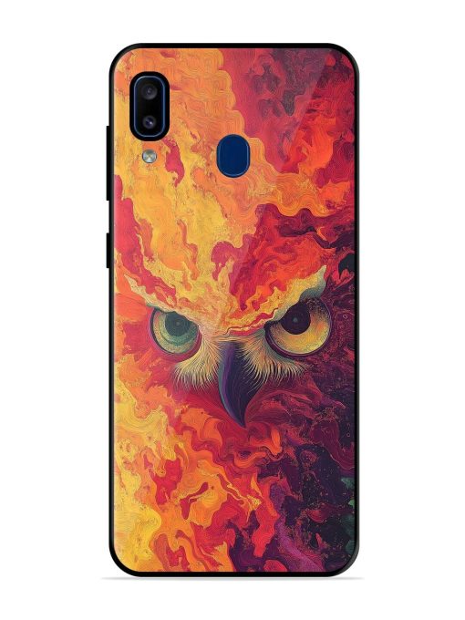 Fiery Owl Glossy Soft Edge Case for Samsung Galaxy A20 Chachhi