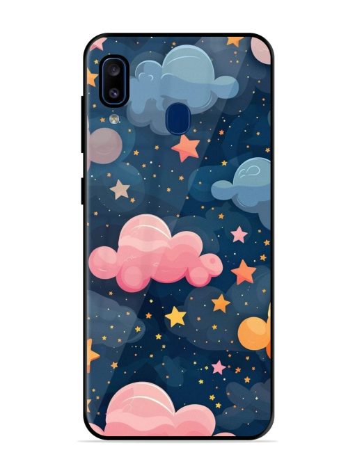 Twinkling Dreams Glossy Soft Edge Case for Samsung Galaxy A20 Chachhi