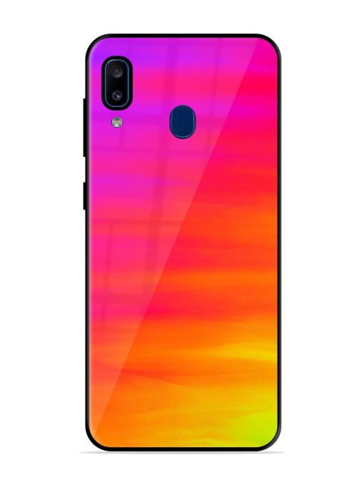 Neon Horizon Glossy Soft Edge Case for Samsung Galaxy A20 Chachhi