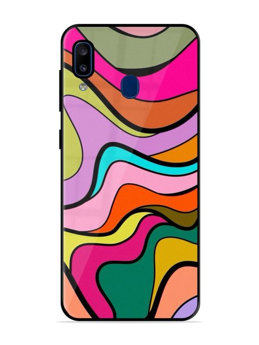 Wavy Wonder Glossy Soft Edge Case for Samsung Galaxy A20 Chachhi