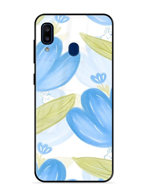 Bunny'S Blue Garden Glossy Soft Edge Case for Samsung Galaxy A20 Chachhi