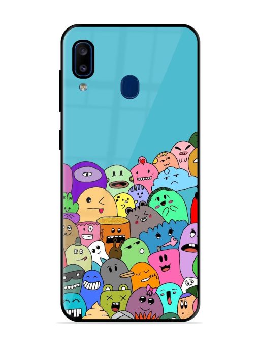 Monster Mash Glossy Soft Edge Case for Samsung Galaxy A20 Chachhi