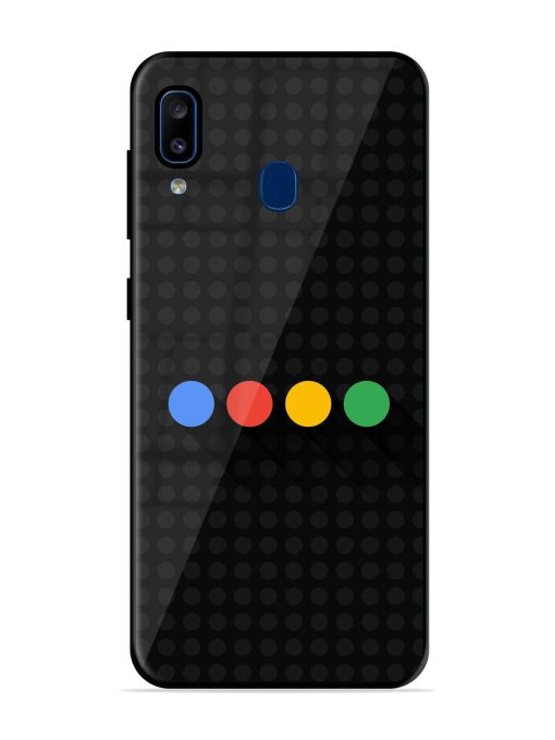 Google Dots Glossy Soft Edge Case for Samsung Galaxy A20 Chachhi