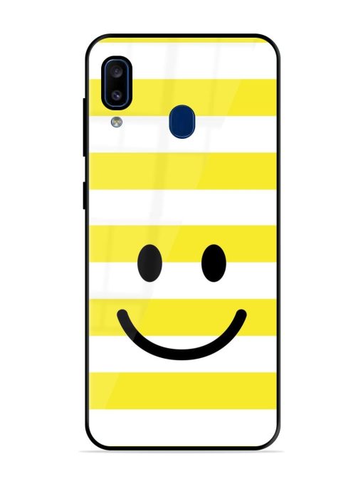 Smiling Stripes Glossy Soft Edge Case for Samsung Galaxy A20 Chachhi