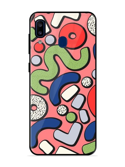 Groovy Geometric Shapes Glossy Soft Edge Case for Samsung Galaxy A20 Chachhi