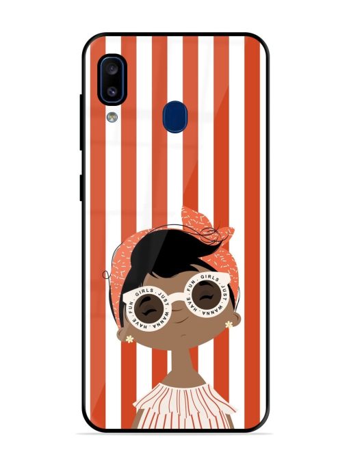 Girls Just Wanna Have Fun Glossy Soft Edge Case for Samsung Galaxy A20 Chachhi