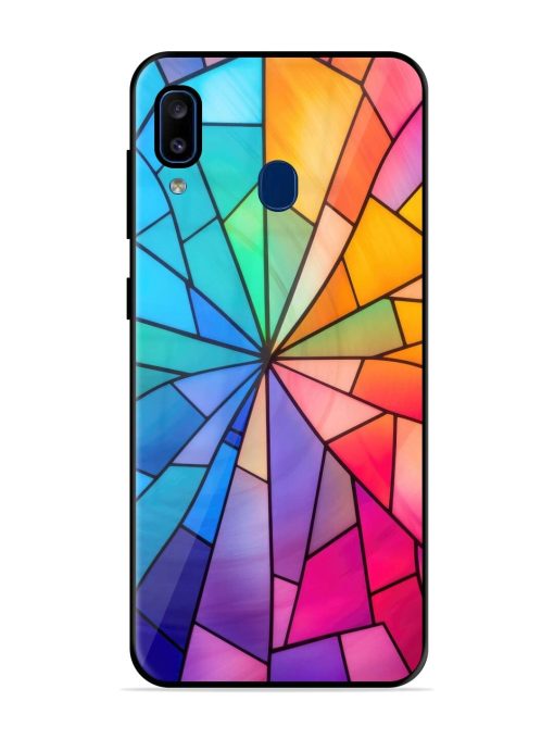 Stained Glass Kaleidoscope Of Colors Glossy Soft Edge Case for Samsung Galaxy A20 Chachhi