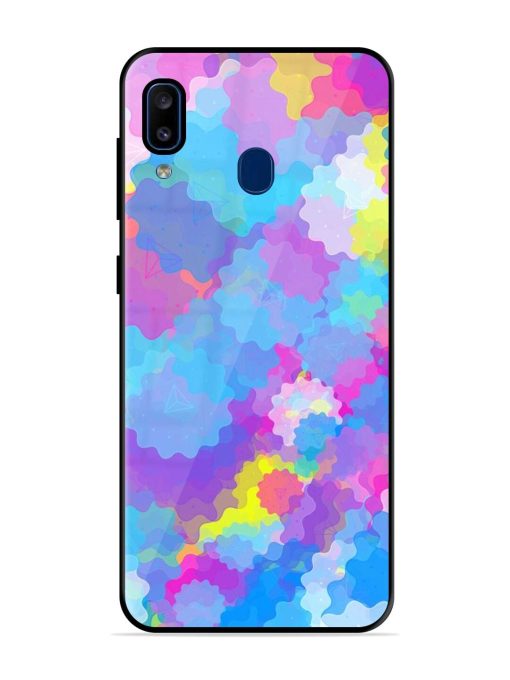 Psychedelic Cloud Burst Glossy Soft Edge Case for Samsung Galaxy A20 Chachhi